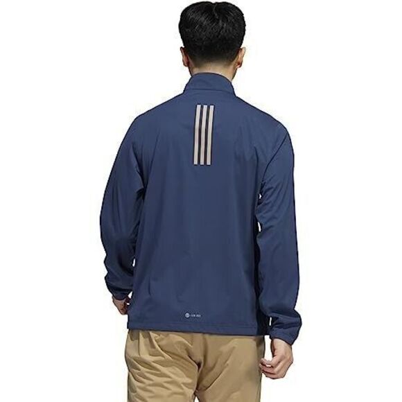 Adidas HN4129 Men's Sz XL Crew Navy Blue RAIN.RDY 1/2 Zip Golf Rain Jacket - Picture 9 of 10